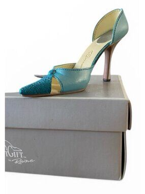 Just the Right Shoe Turquoise Treasure  By Raine #27328 Miniature Shoe